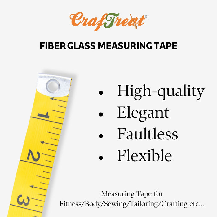Craftreat Fiberglass Measuring Tape - centimeter to inches blue color measuring tape 1pcs