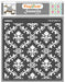 CrafTreat Ikat Damask Pattern Stencil for Crafts 6x6 Inches