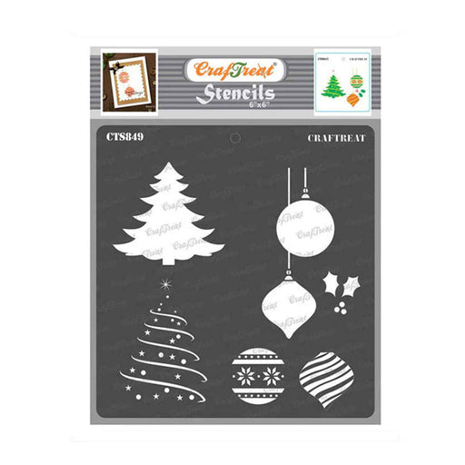 CrafTreat Layered Christmas Stencil for card making 6x6 Inches