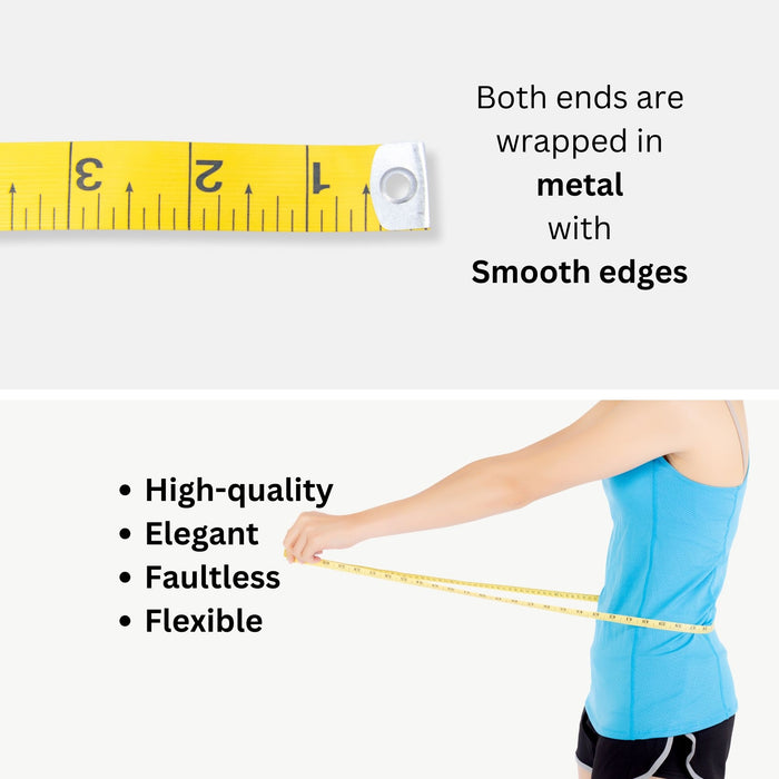 Craftreat Fiberglass Measuring Tape for Sewing- Yellow 1pcs