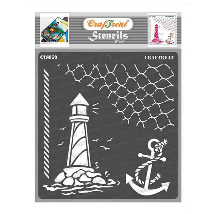 CrafTreat Nautical Stencil Design Pattern Stencil Backround