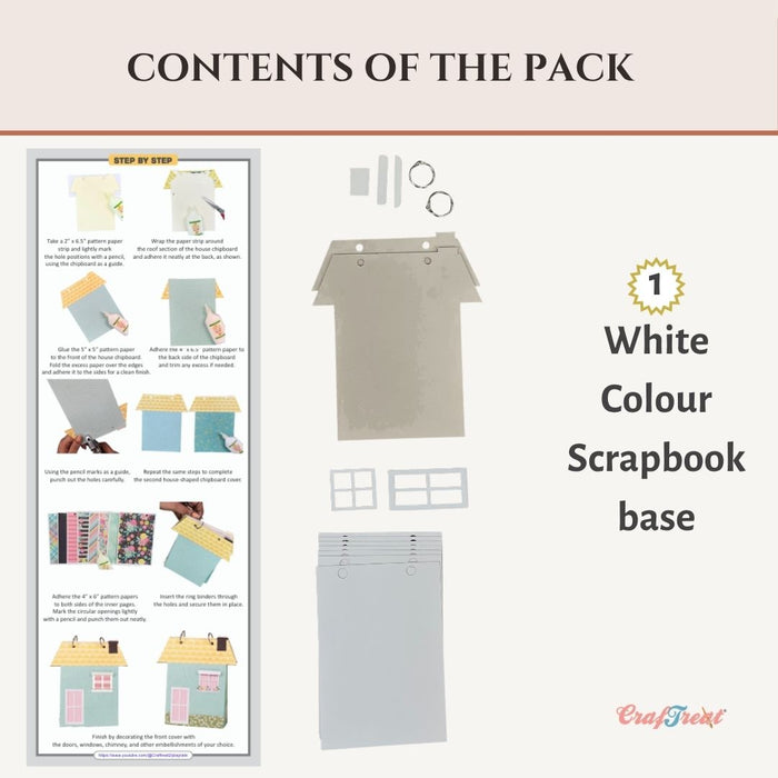 CrafTreat Quick Folio - House Ring Bound Album Contents of the Pack CQF014
