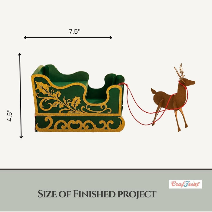 CrafTreat Scrapbook Blank - Sleigh Pull Flap Album - Red