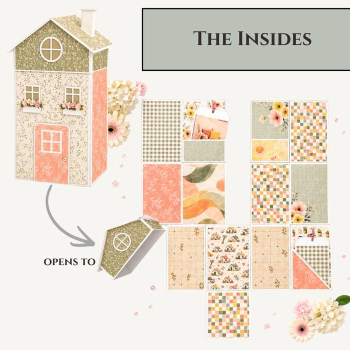 Craftreat Scrapbook Blank Tall House The Insides1