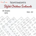 CrafTreat Sentiment Sheets - Stylish Christmas Sentiments 6 designs-CSS006