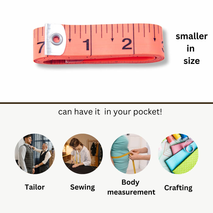 Craftreat Fiberglass Measuring Tape for sewing, A pack of orange measuring tape 1pcs