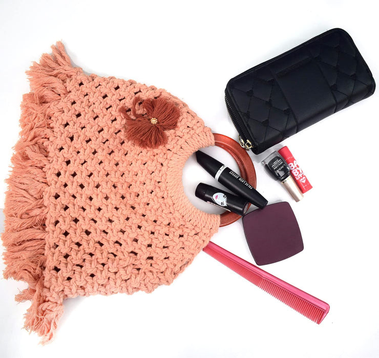 CrafTreat DIY Macrame Handbag Kit for Office Use 