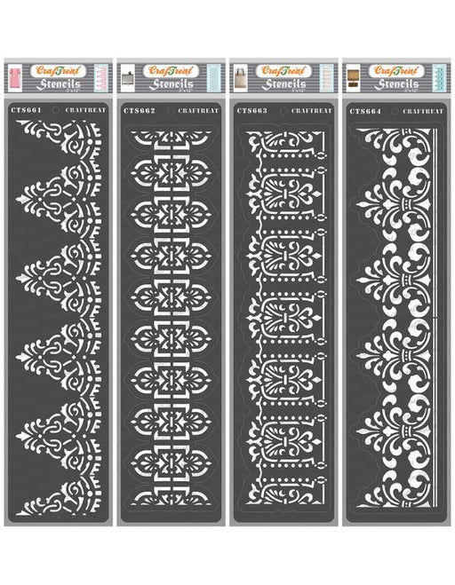 CrafTreat Border 18 and 19 and 20 and 21 StencilCTS661n662n663n664