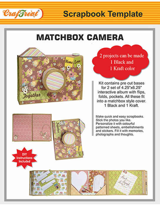 CrafTreat Matchbox Camera Scrapbook Templates
