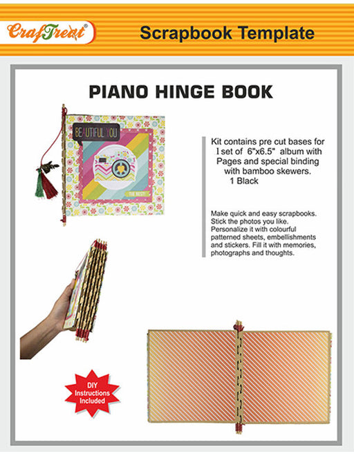 CrafTreat Piano Hinge Book Black Scrapbook Templates DIY Scrapbook Ideas