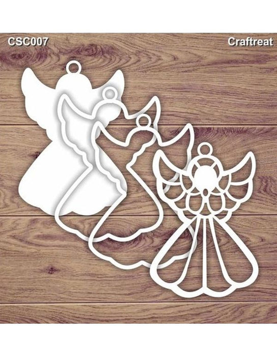 CrafTreat decorative Angel 3D Laser cut Shaker Chipboard 3D Decoupage Art Ideas