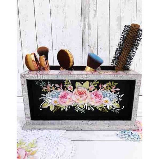 beautiful floral 3d decoupage paper for makeup stand 