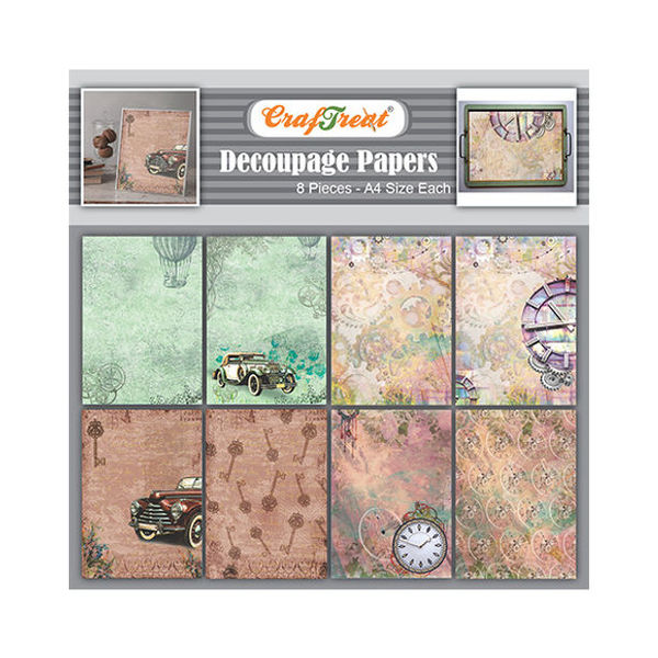 CrafTreat Cars and Gear Decoupage Paper Scrapbooking Crafts DIY Paper Crafts