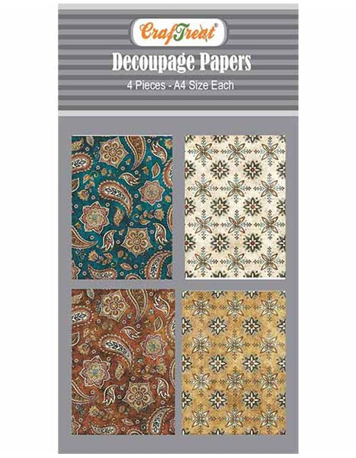 CrafTreat Purely Paisley Decoupage Paper A4 Scrapbooking Crafts DIY Paper Crafts