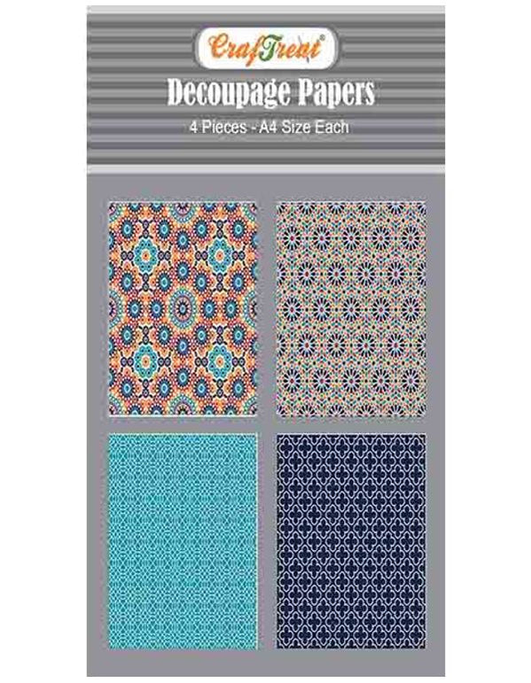 CrafTreat Rose Decoupage Paper - A4 Size Floral Craft Paper For Furniture, Trays, DIY Projects