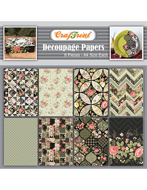 CrafTreat Mosaic Pattern Decoupage Paper A4 Scrapbooking Crafts DIY Paper Crafts