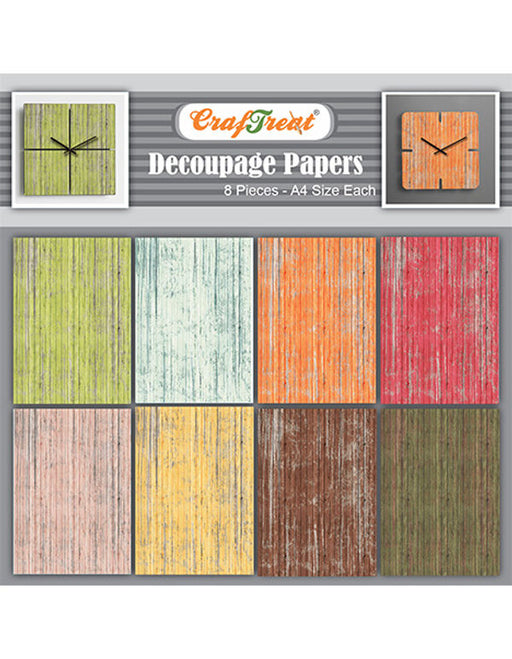 CrafTreat Texture Wood Background Decoupage Paper A4 Scrapbooking Crafts DIY Paper Crafts