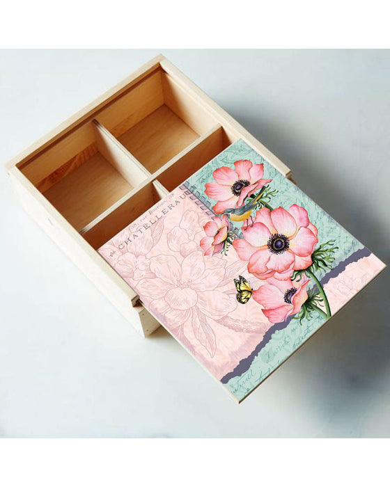 CrafTreat Dreamy Flower Design Decoupage Paper A4 for home decor 