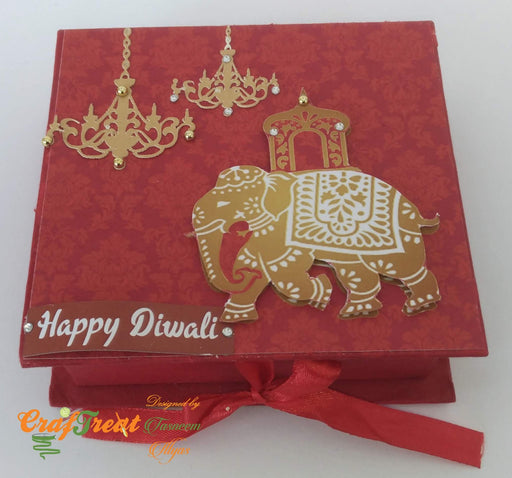 CrafTreat Ethnic India Paper Packs for Diwali Gift Box Decorations