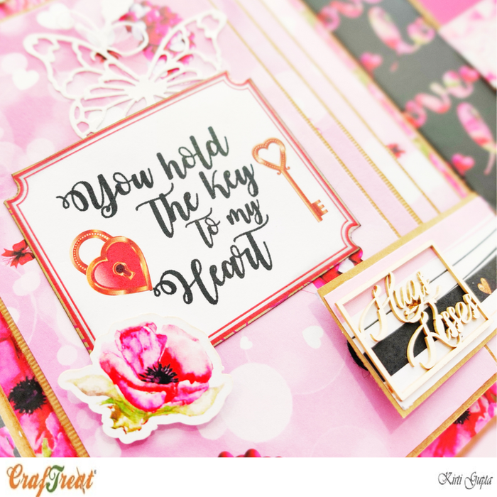 CrafTreat paper pack love is in the air for Love Quote papers for Gifts