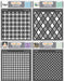 CrafTreat Shepherds Check and Double Diamond and Houndstooth and Bold Polka Dots Stencil Geometric Stencil 