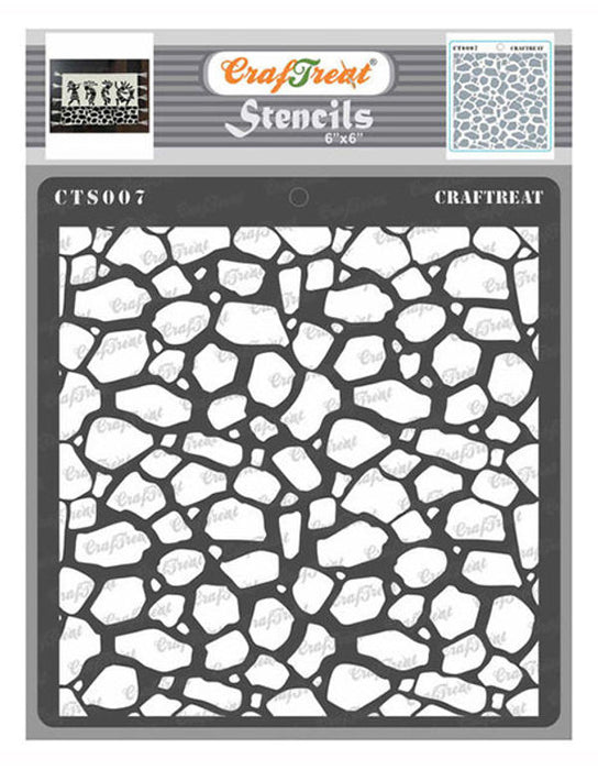 CrafTreat Stone Background Stencil Pattern Stencil 