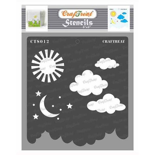 CrafTreat Clouds and Stars Stencil Templates CTS012