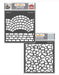 CrafTreat Fancy Bricks and Stone Background Stencil 6x6 Inches CrafTreat