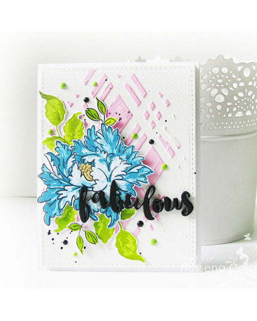 double diamond stencil inspiration for card making