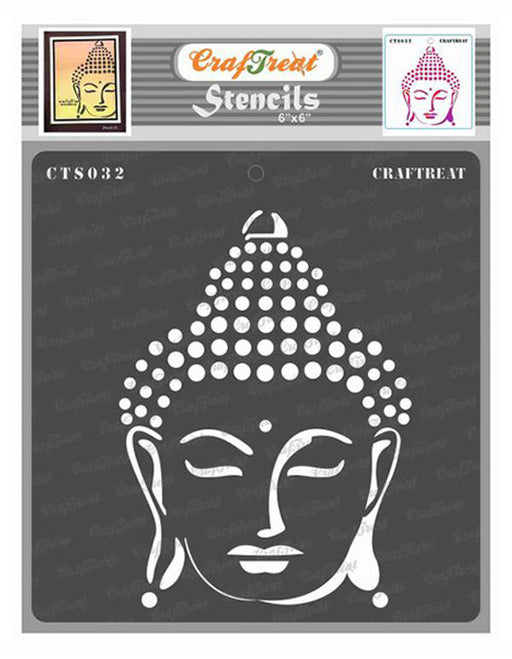 CrafTreat Buddha Stencil Pattern Stencil 