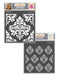 CrafTreat Bold Damask and Damask Background Stencil CTS033nCTS034