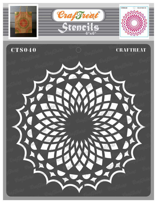 CrafTreat Lotus Mandala StencilCTS040