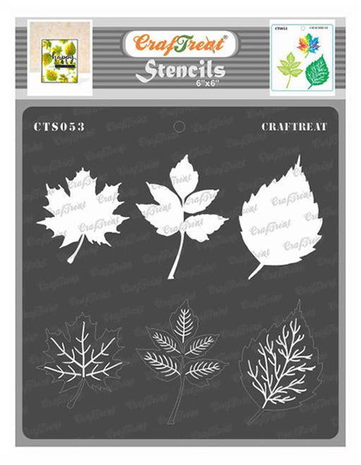 CrafTreat Leaves Layered Stencil 6x6 Inches Online