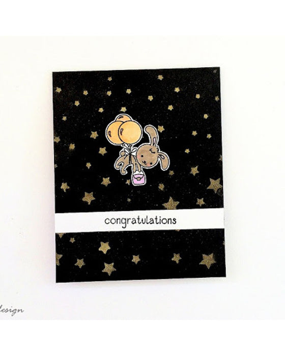 Card making with CrafTreat Starry Stencil