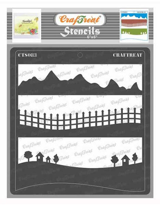 CrafTreat Landscapes Stencil for Paintings 