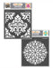 CrafTreat Bold Damask and Flower Burst Stencil 12 InchesCTS091nCTS238