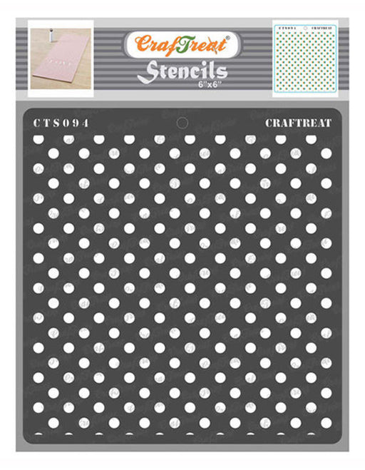CrafTreat Bold Polka Dots 12 Inches inch StencilCTS094