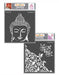CrafTreat Buddha and Flourish Corner Stencil 12 InchesCTS098nCTS224