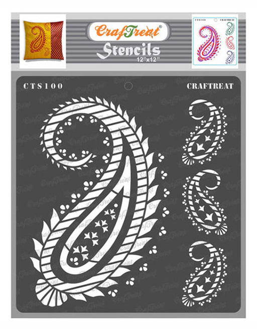CrafTreat Paisley Stencil 12 InchesCTS100
