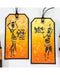 Tribal Potter Dancing stencil on Tags