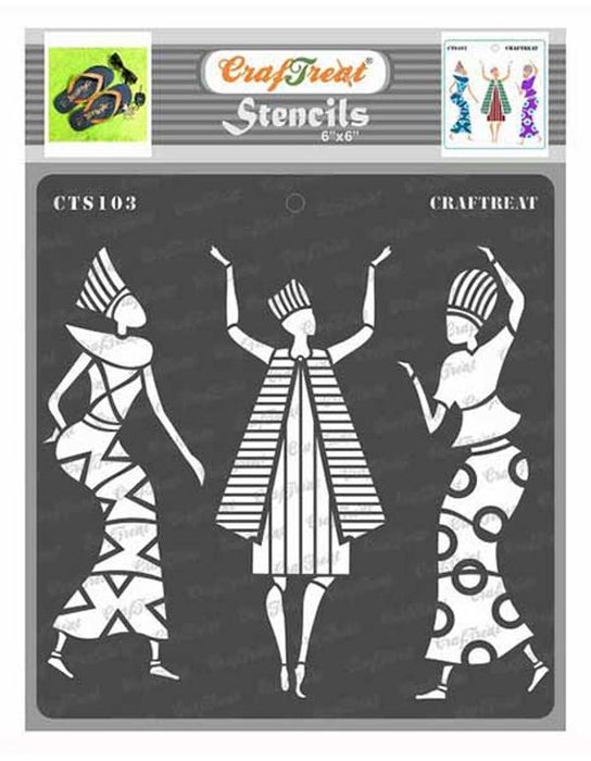 CrafTreat Egyptian Stencils 6x6 Inches for Home Decorations