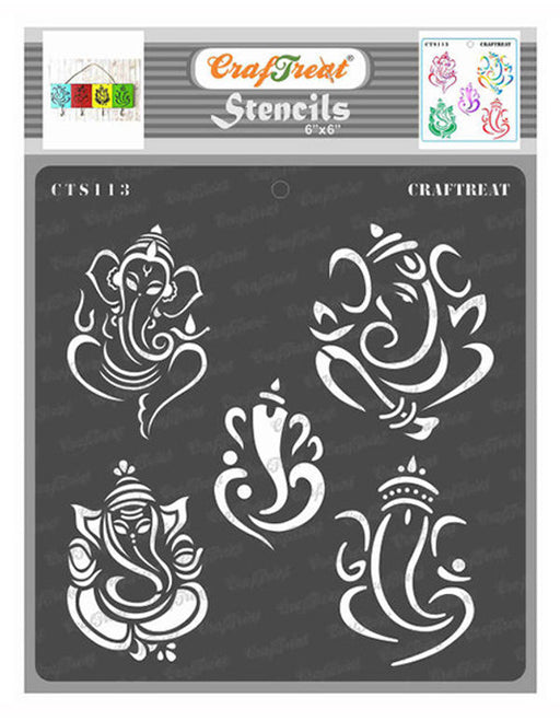 CrafTreat Reusable Indian Elephant Stencils For Painting On Wood, Wall