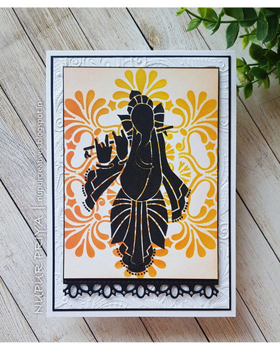 CrafTreat Musical Ganesha Stencil 1 6x6 Inches