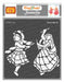 CrafTreat Dandiyas Couple Stencil Pattern Stencil
