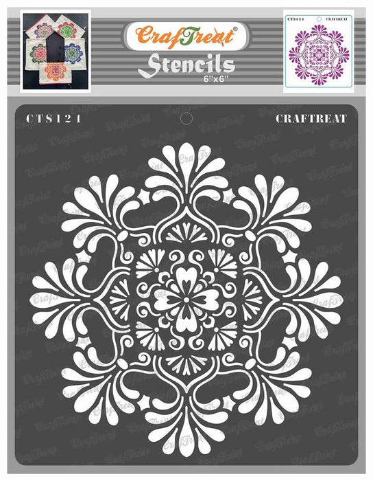 CrafTreat Mandala Stencil Rangoli Pattern Stencil