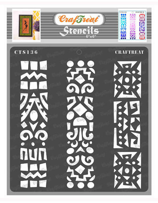 Folk Art Borders Stencils for Art and Crafts