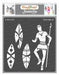 CrafTreat Man Stencil Tribal 6x6 Inches Tribal Stencils for DIY Craft Projects
