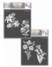 CrafTreat Lily and Iris and Daffodil and Bell Flower Stencil CTS150nCTS151