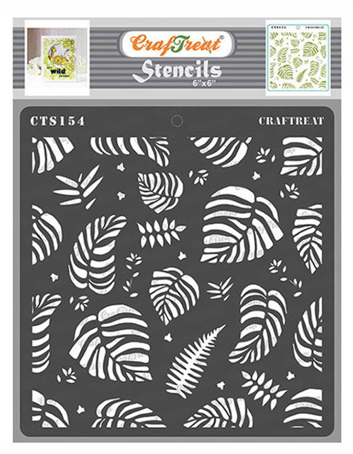 CrafTreat tropical leaves stencil