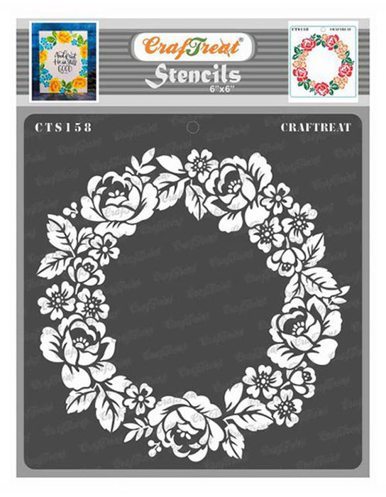 CTS158 Rose Wreath Stencil